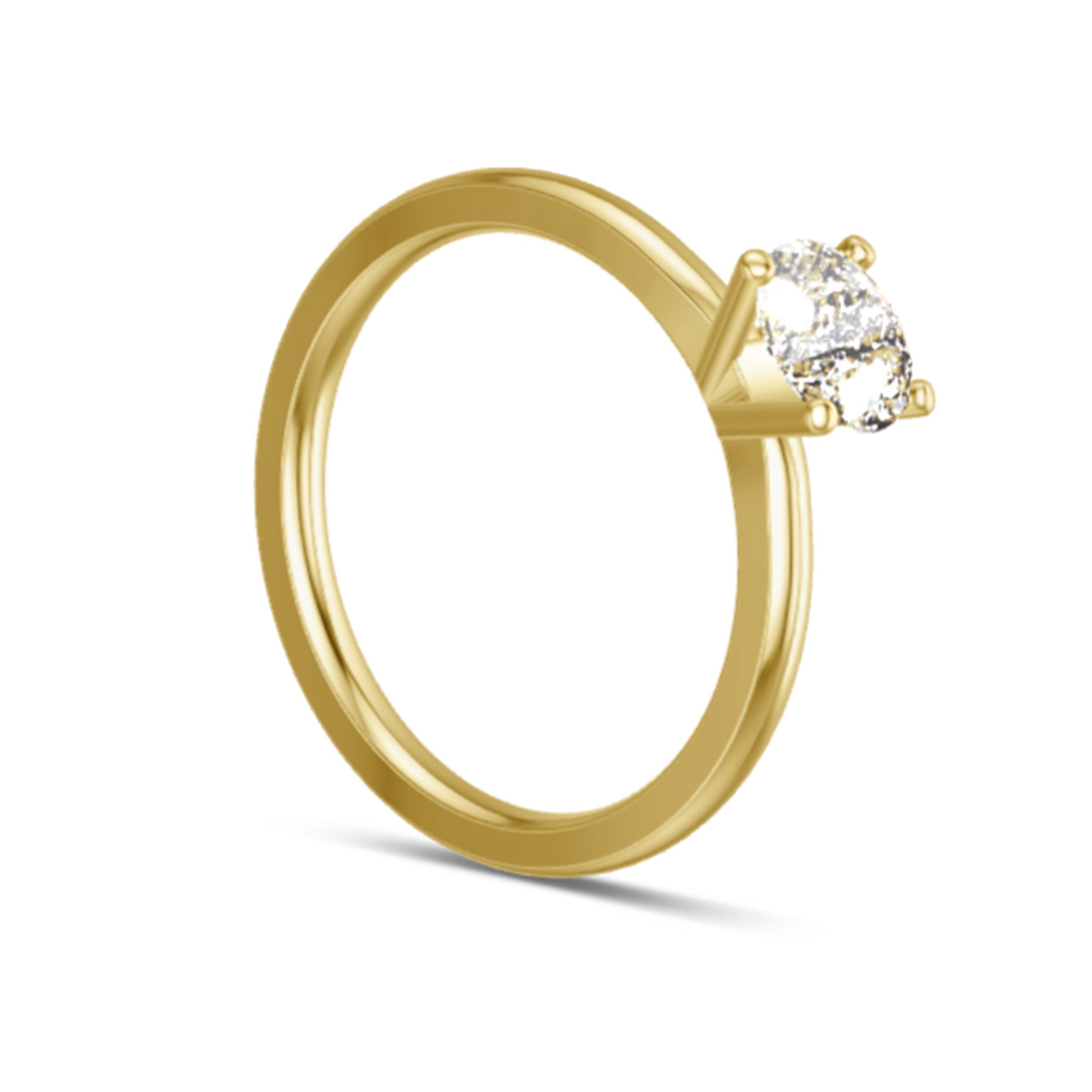 Verlobungsring in Gelbgold mit 1 ct Diamant - Lab grown